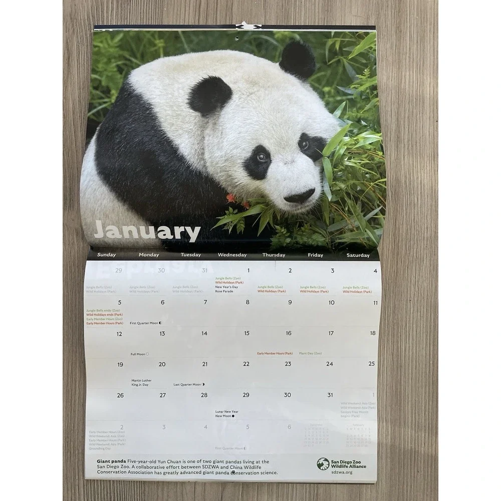 San Diego Zoo Wildlife Alliance Journal Nov/Dec 2024 Pandas w/ 2025 CALENDAR